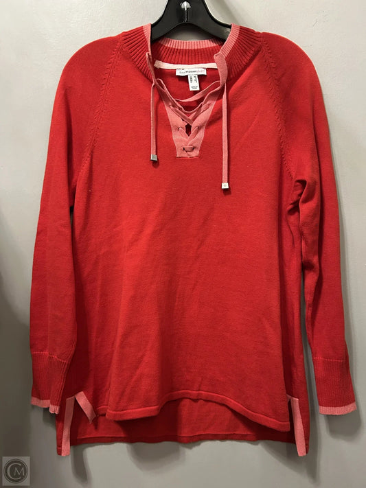 Sweater By Isaac Mizrahi Live Qvc In Pink & Red, Size: Xs