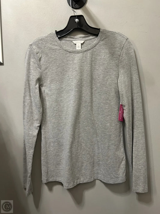 Top Long Sleeve Basic By Caslon In Grey, Size: S