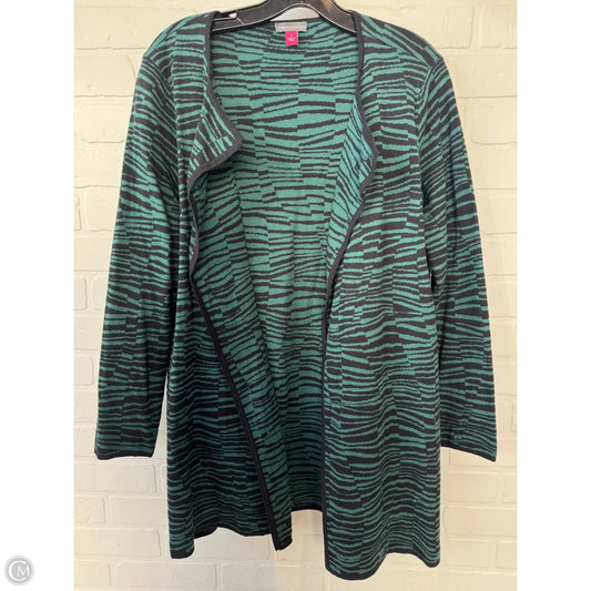 Sweater Cardigan By Vince Camuto In Black & Green, Size: S