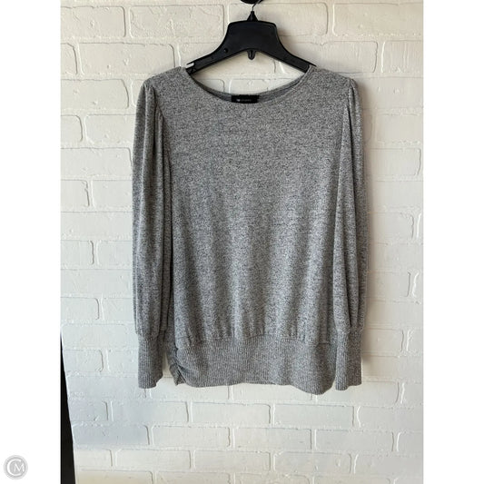 Top Long Sleeve By Ab Studio In Grey, Size: L