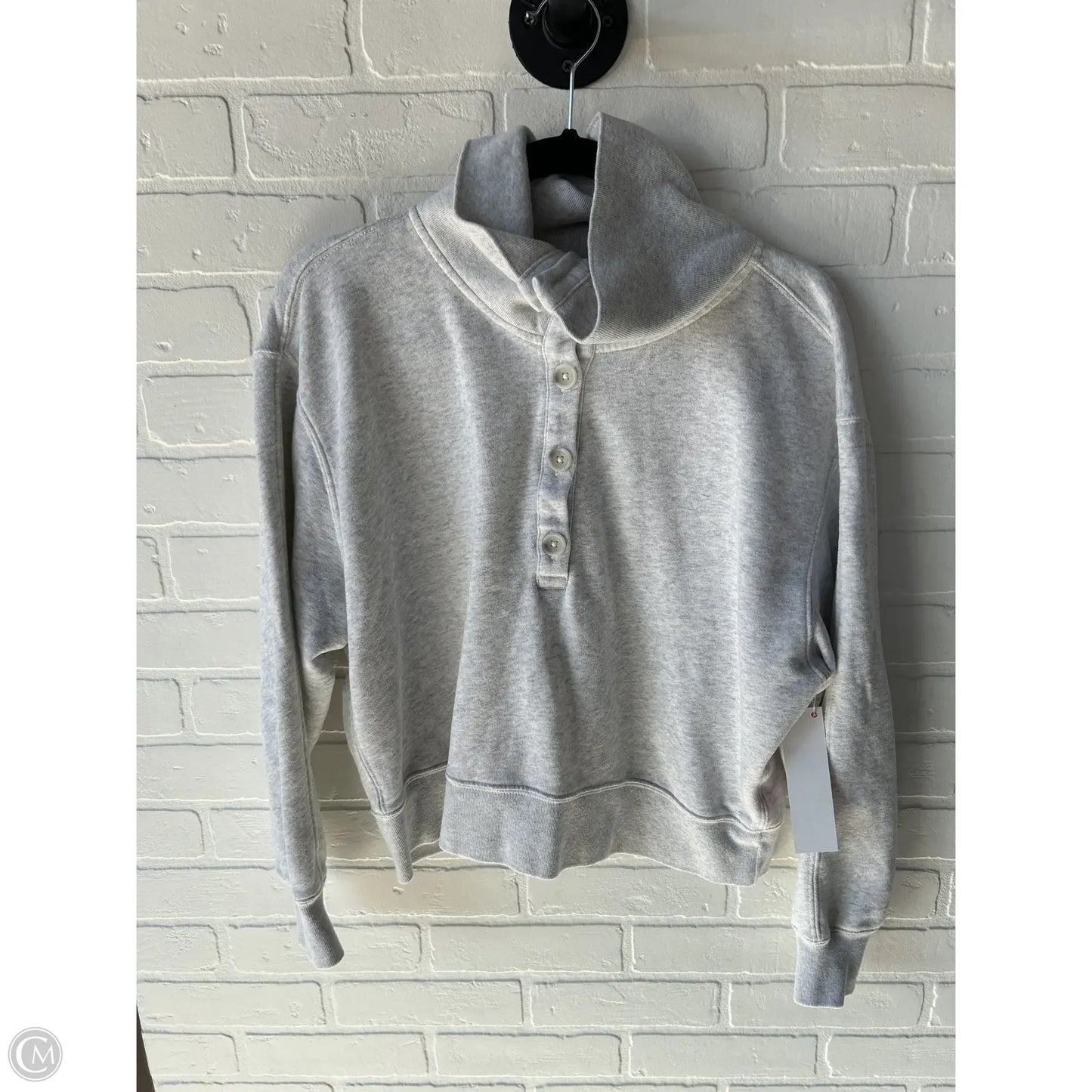 Sweatshirt Collar By Abercrombie And Fitch In Grey, Size: L