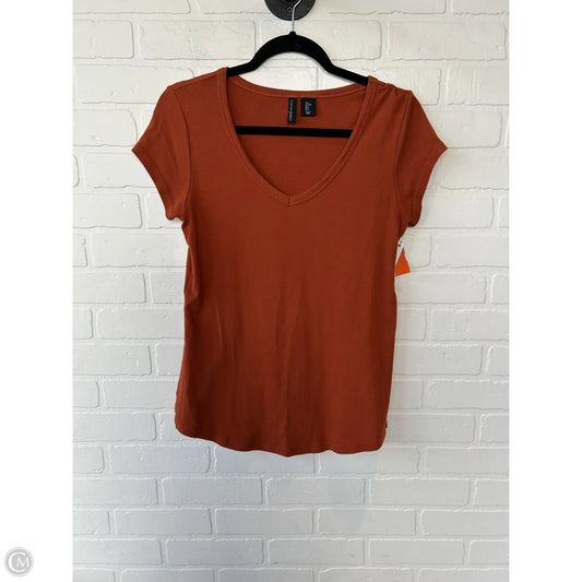 Top Short Sleeve Basic By Cynthia Rowley In Orange, Size: L