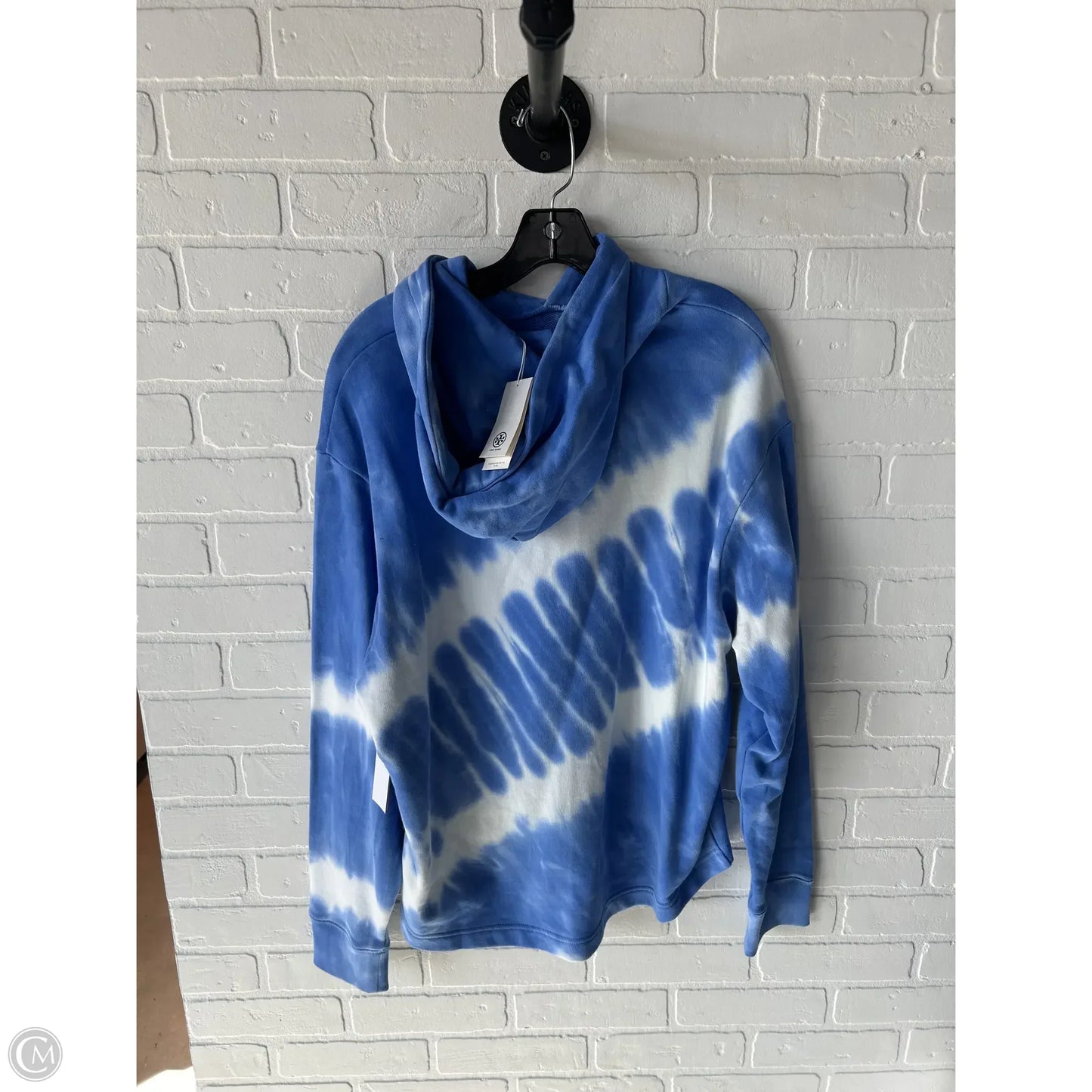 Sweatshirt Designer By Tory Burch In Blue & White, Size: Xs