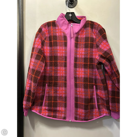 Jacket Fleece By Talbots In Pink & Red, Size: Mp