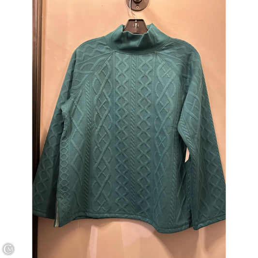 Athletic Top Long Sleeve Crewneck By Talbots In Green, Size: Mp