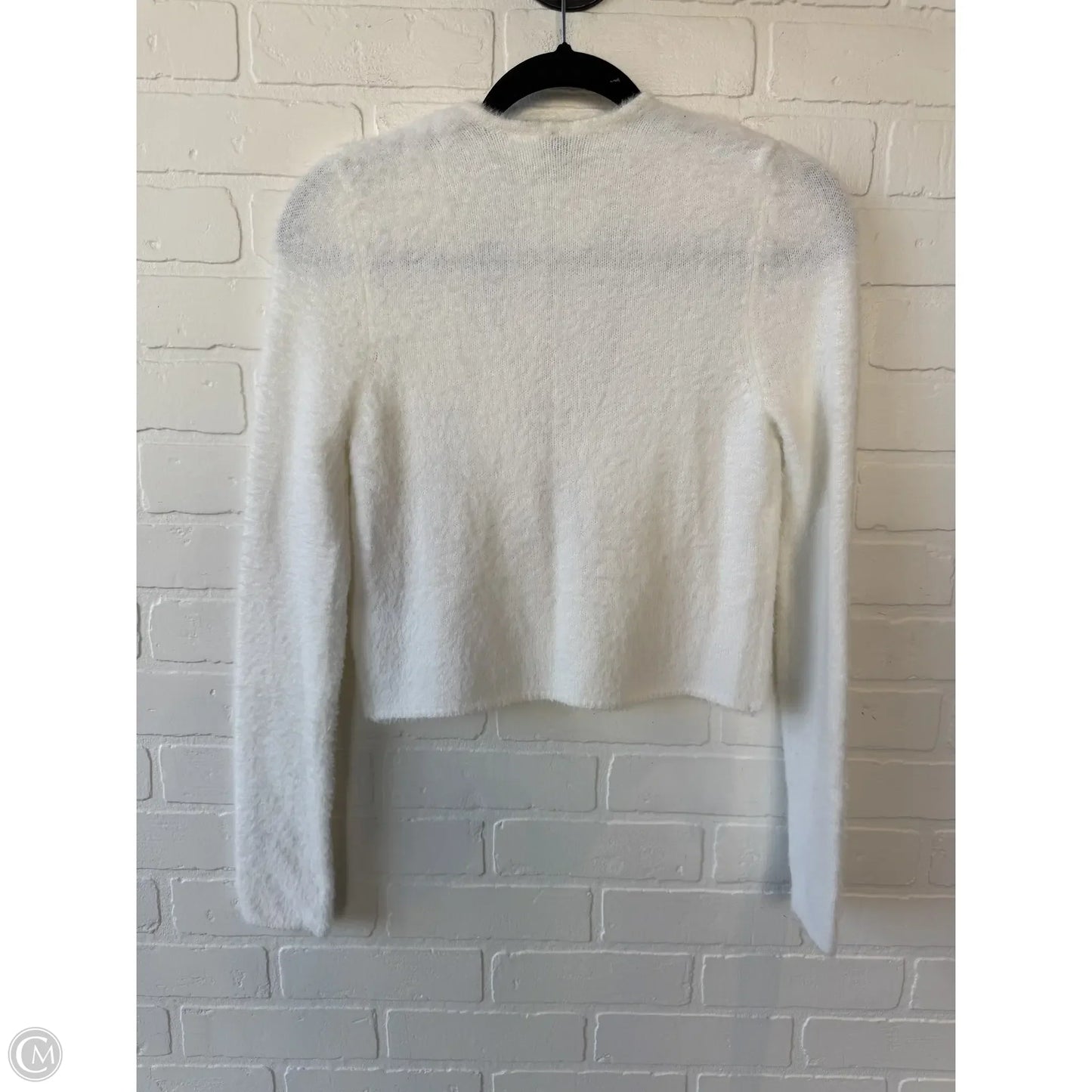 Sweater Cardigan By Divided In White, Size: S