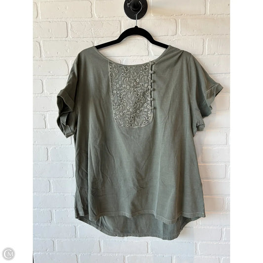 Top Short Sleeve By Sundance In Green, Size: Xl