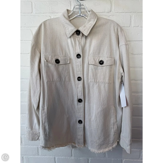 Jacket Shirt By Staccato In Tan, Size: S