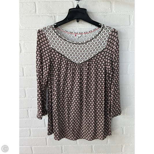 Top Long Sleeve By Boden In Brown & Pink, Size: S