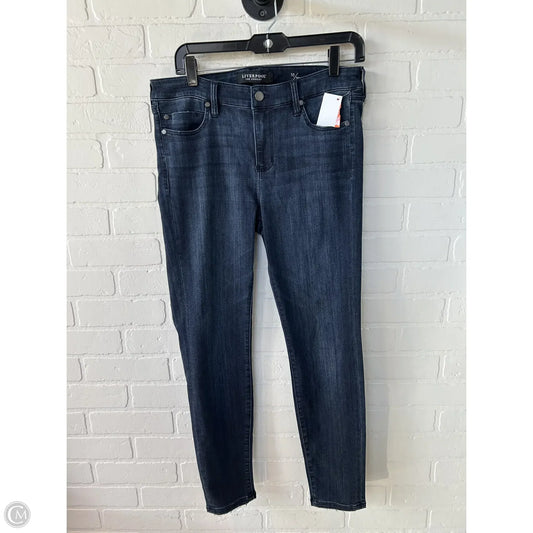 Jeans Straight By Liverpool In Blue Denim, Size: 12