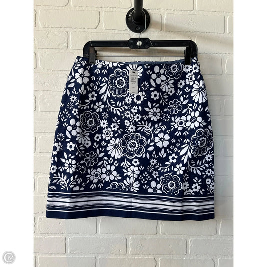 Skirt Mini & Short By Talbots In Blue & White, Size: 10p