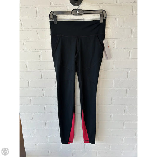 Athletic Leggings By Under Armour In Black & Pink, Size: 4