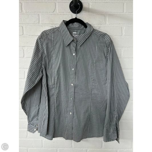 Top Long Sleeve By Chicos In Grey, Size: Xl