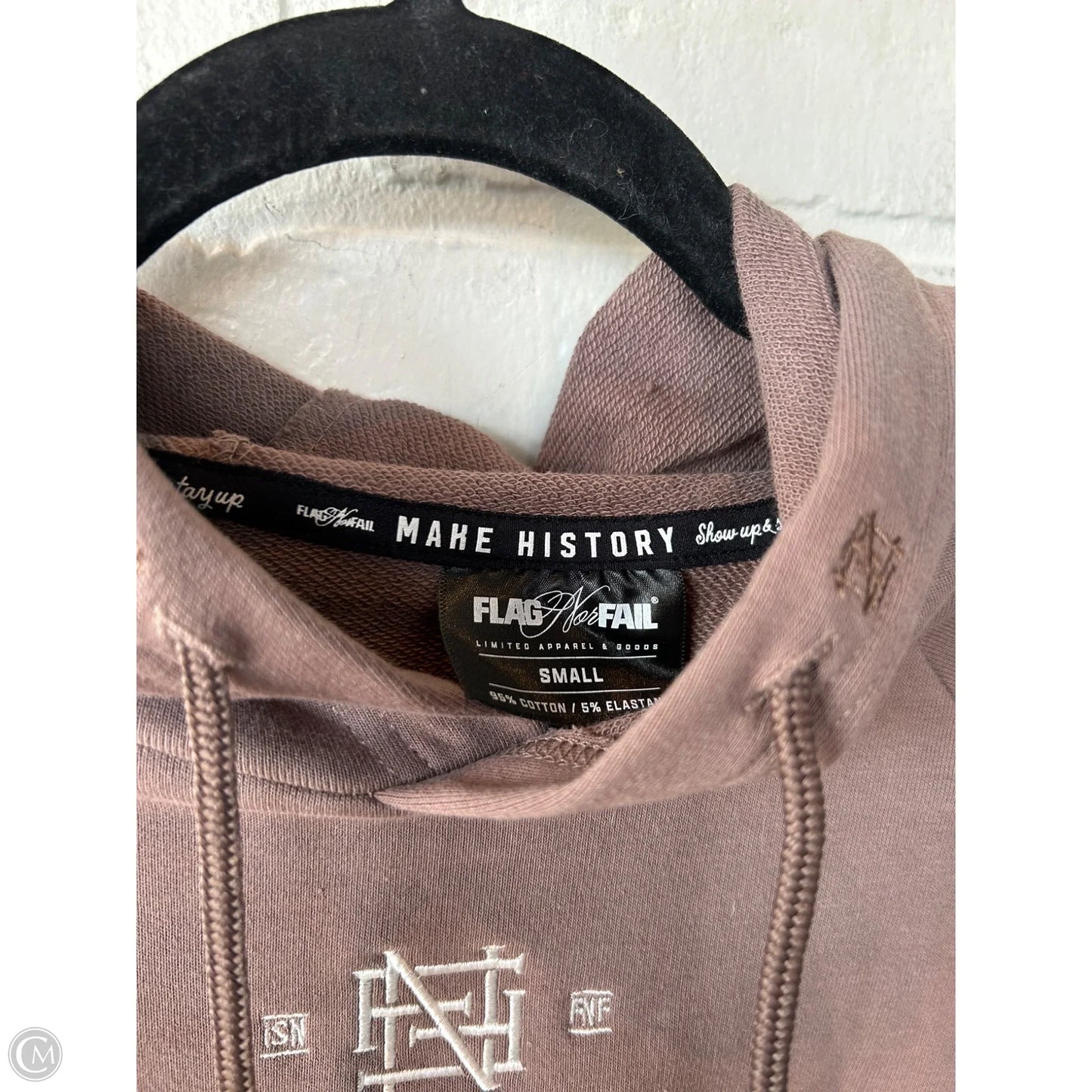 Sweatshirt Hoodie By  flag nor fail  In Brown, Size: S