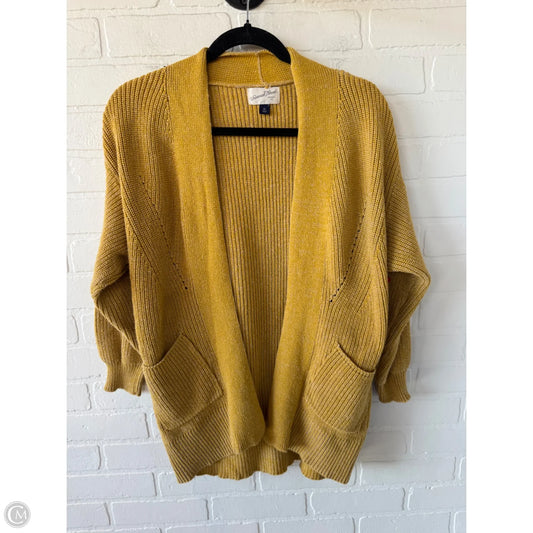 Sweater Cardigan By Universal Thread In Yellow, Size: Xs