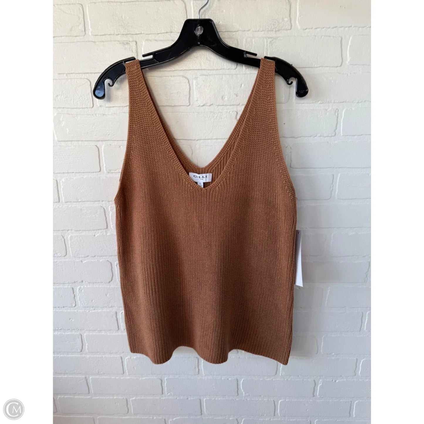 Vest Sweater By Gilli In Tan, Size: S