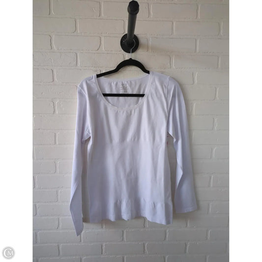 Top Long Sleeve Basic By Clothes Mentor In White, Size: 1x