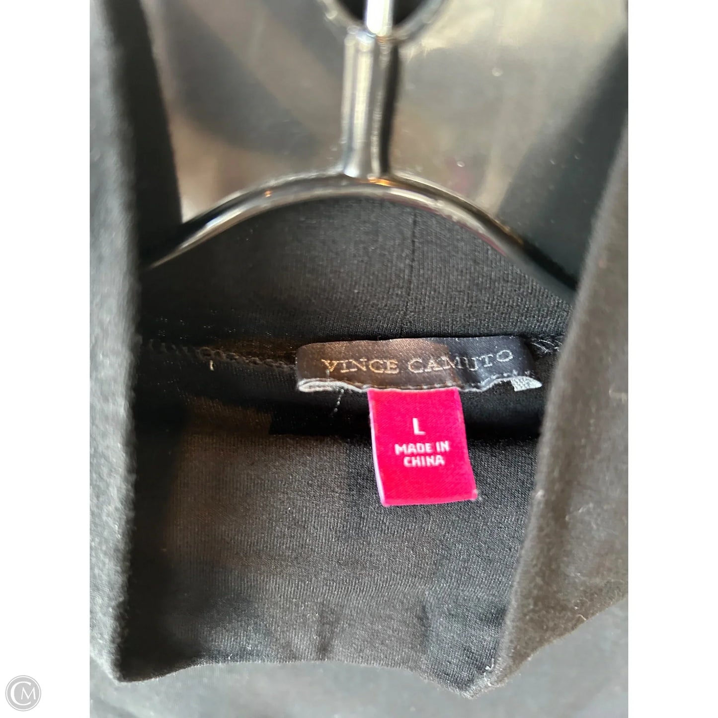 Top Long Sleeve By Vince Camuto In Black, Size: L