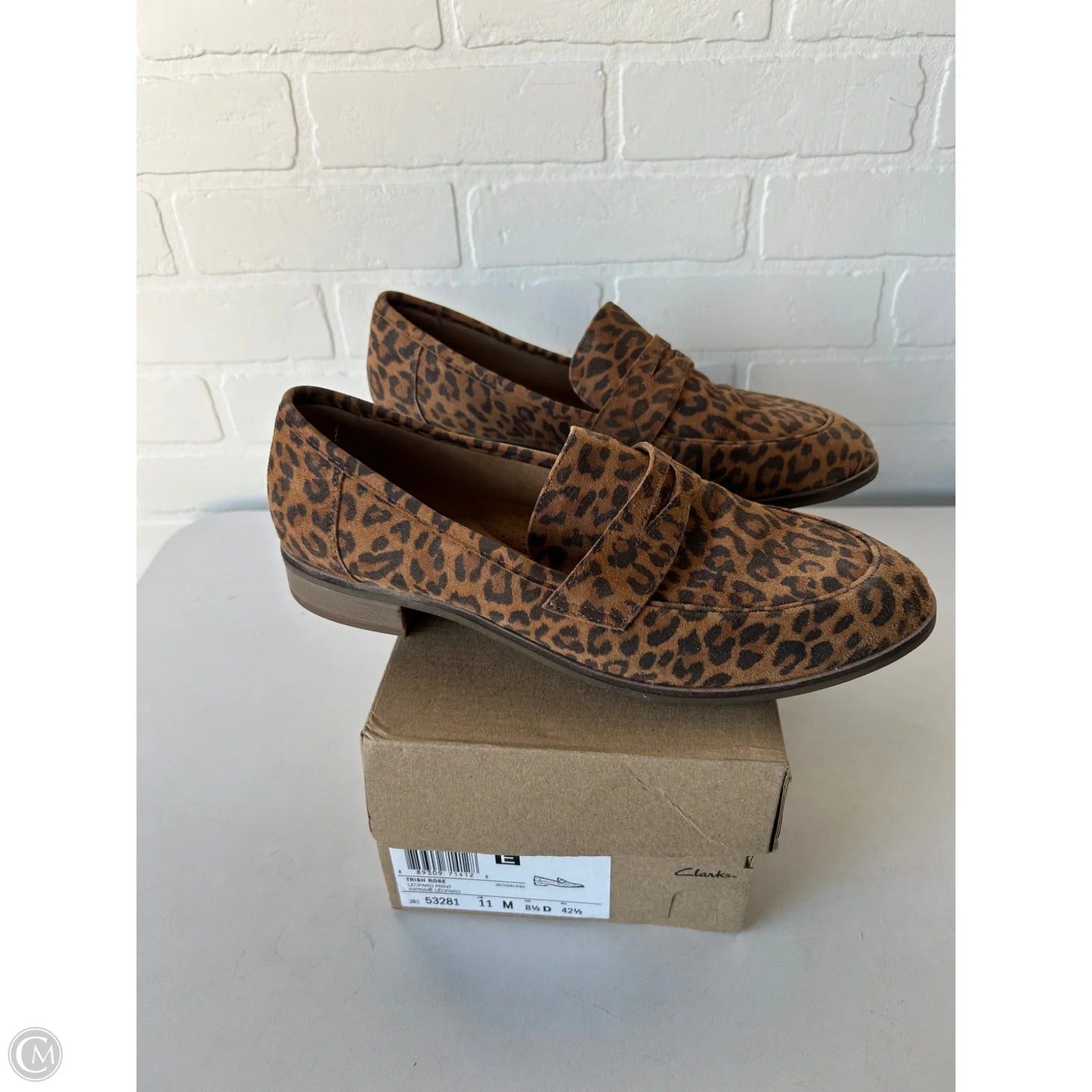 Shoes Flats By Clarks In Animal Print, Size: 11
