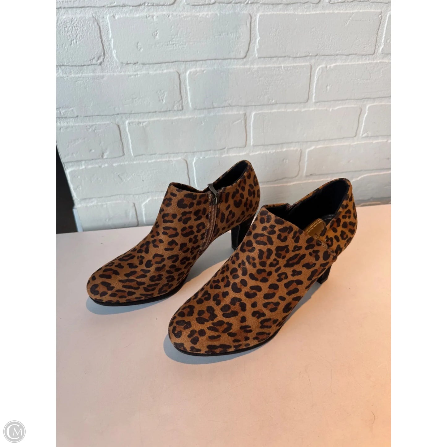 Shoes Heels Block By Xappeal In Animal Print, Size: 9.5