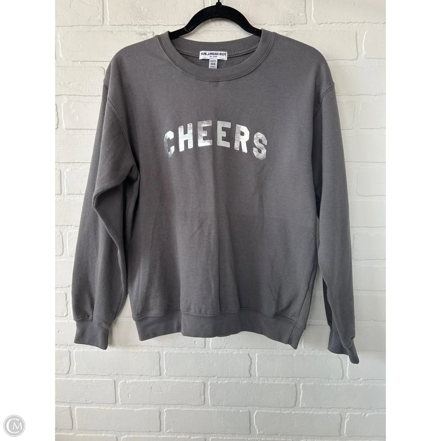 Sweatshirt Crewneck By Cmb In Grey, Size: Xs