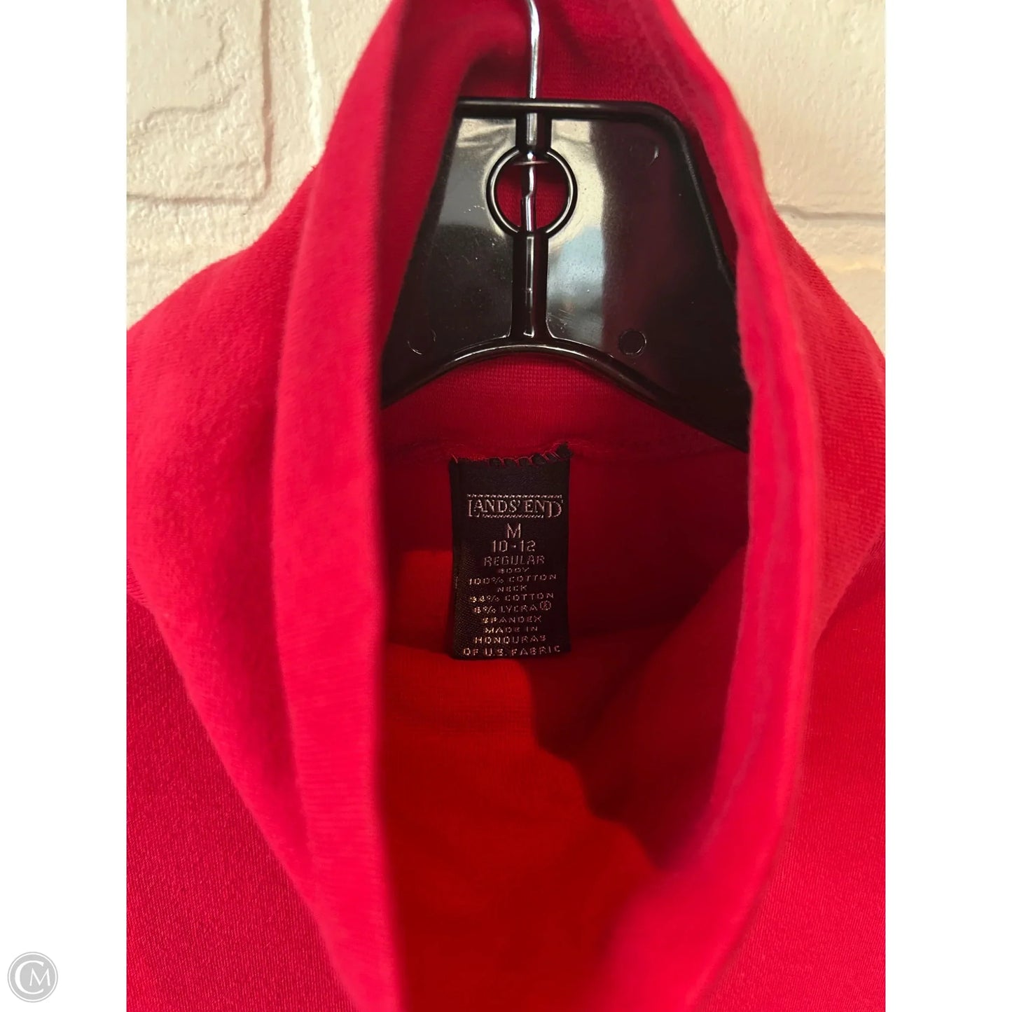 Top Long Sleeve Basic By Lands End In Red, Size: M