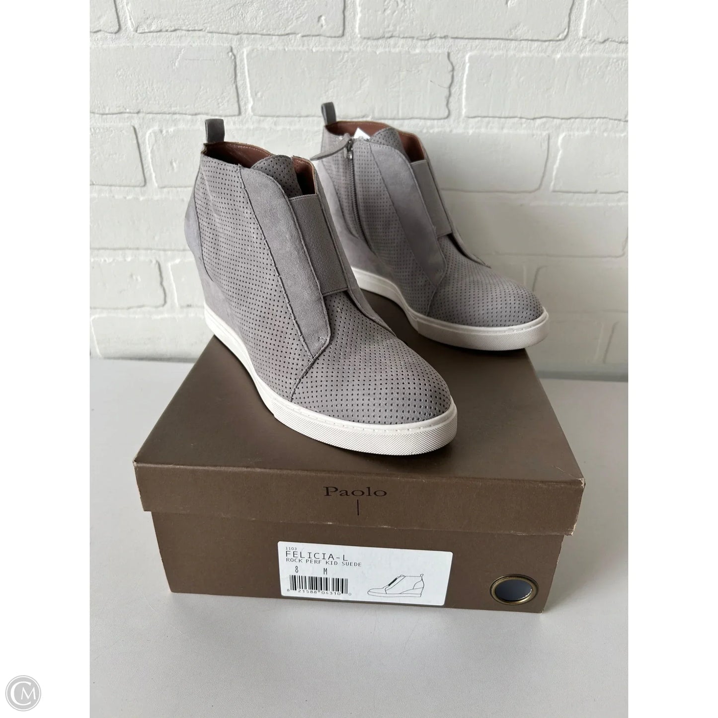 Shoes Heels Block By Linea Paolo In Grey, Size: 8