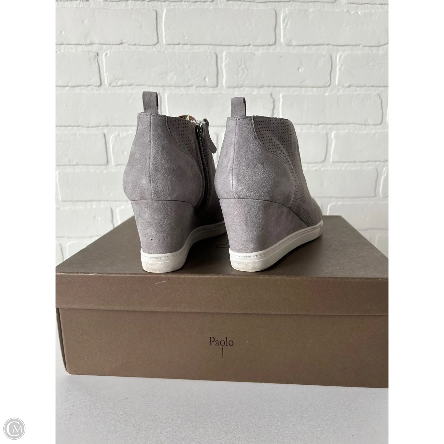 Shoes Heels Block By Linea Paolo In Grey, Size: 8
