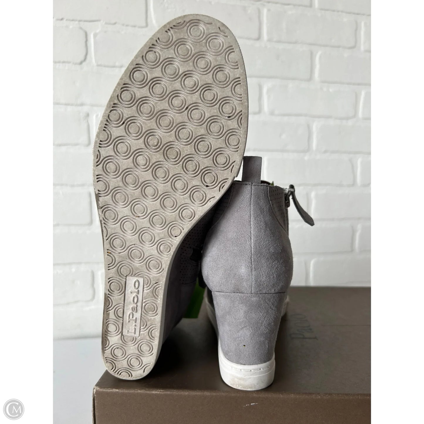 Shoes Heels Block By Linea Paolo In Grey, Size: 8