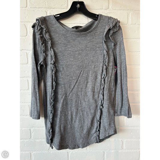 Top 3/4 Sleeve Basic By Banana Republic In Grey, Size: S