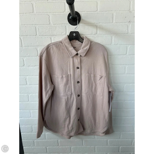 Jacket Shirt By Sonoma In Pink, Size: L