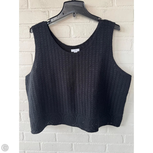Top Sleeveless By J. Jill In Black, Size: 2x