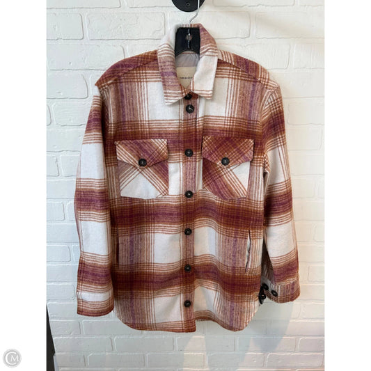 Jacket Shirt By Thread And Supply In Tan & White, Size: Xs
