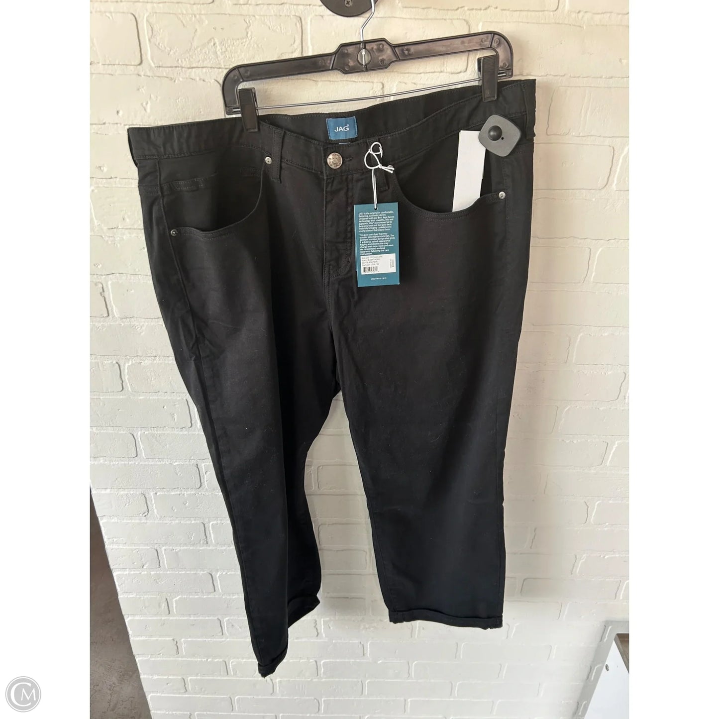 Jeans Straight By Jag In Black Denim, Size: 20
