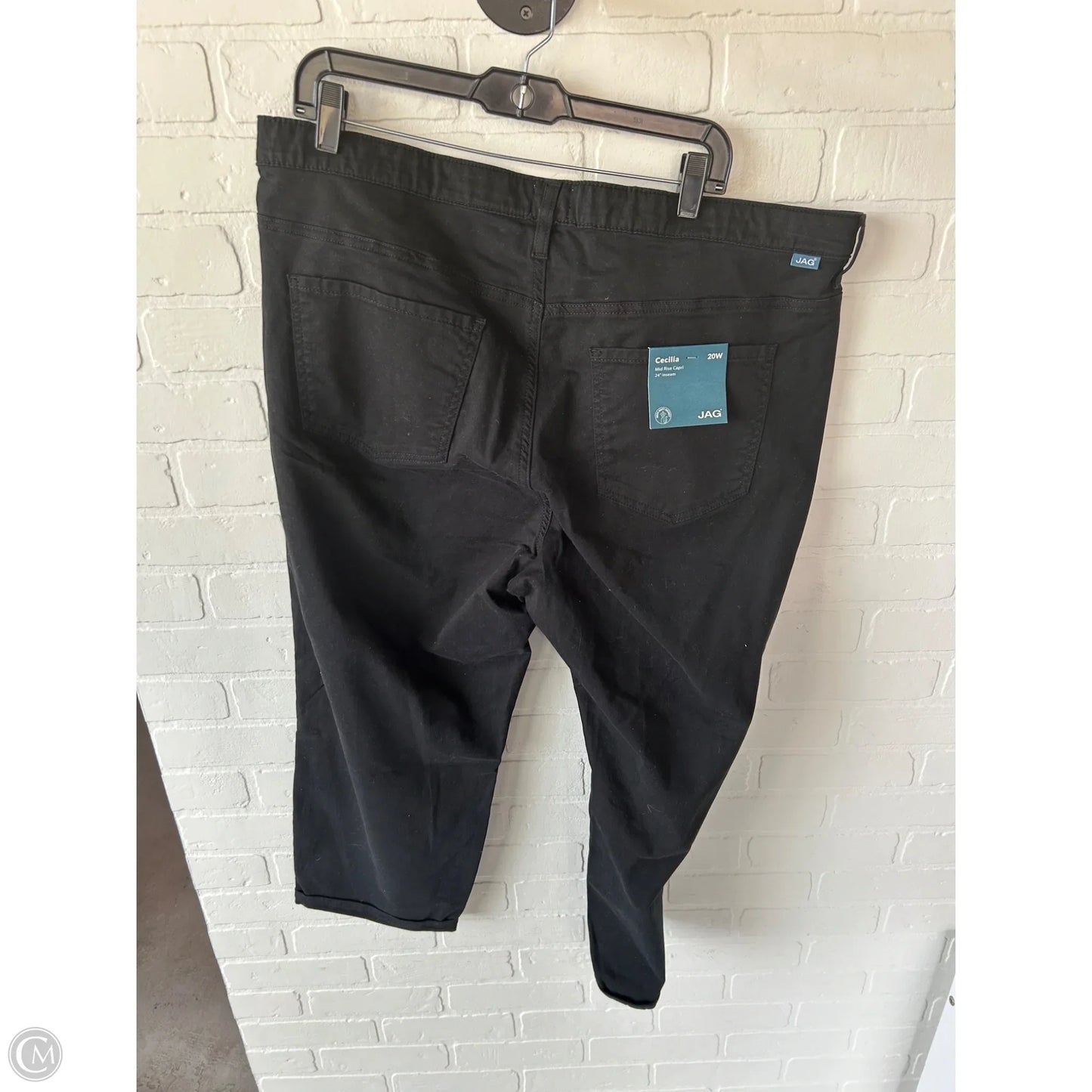 Jeans Straight By Jag In Black Denim, Size: 20