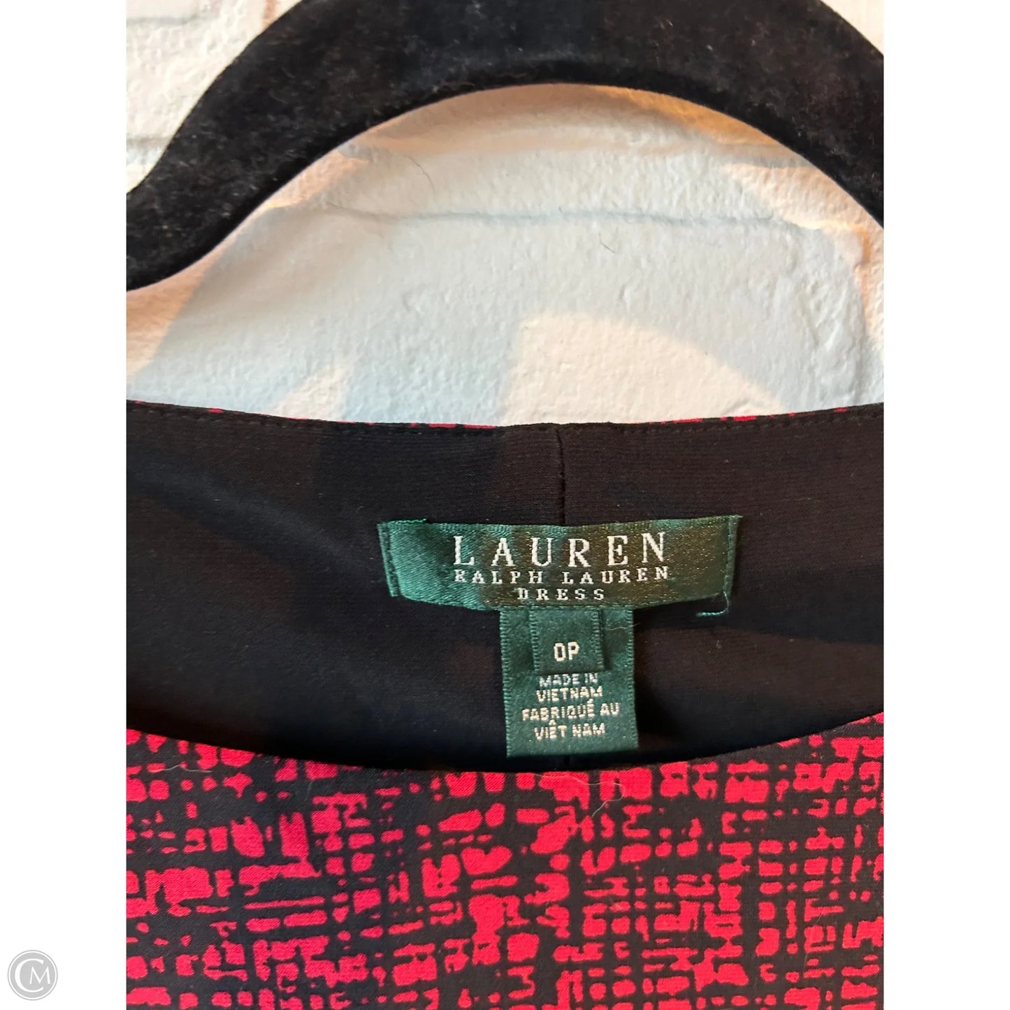 Dress Work By Lauren By Ralph Lauren In Black & Red, Size: Xsp