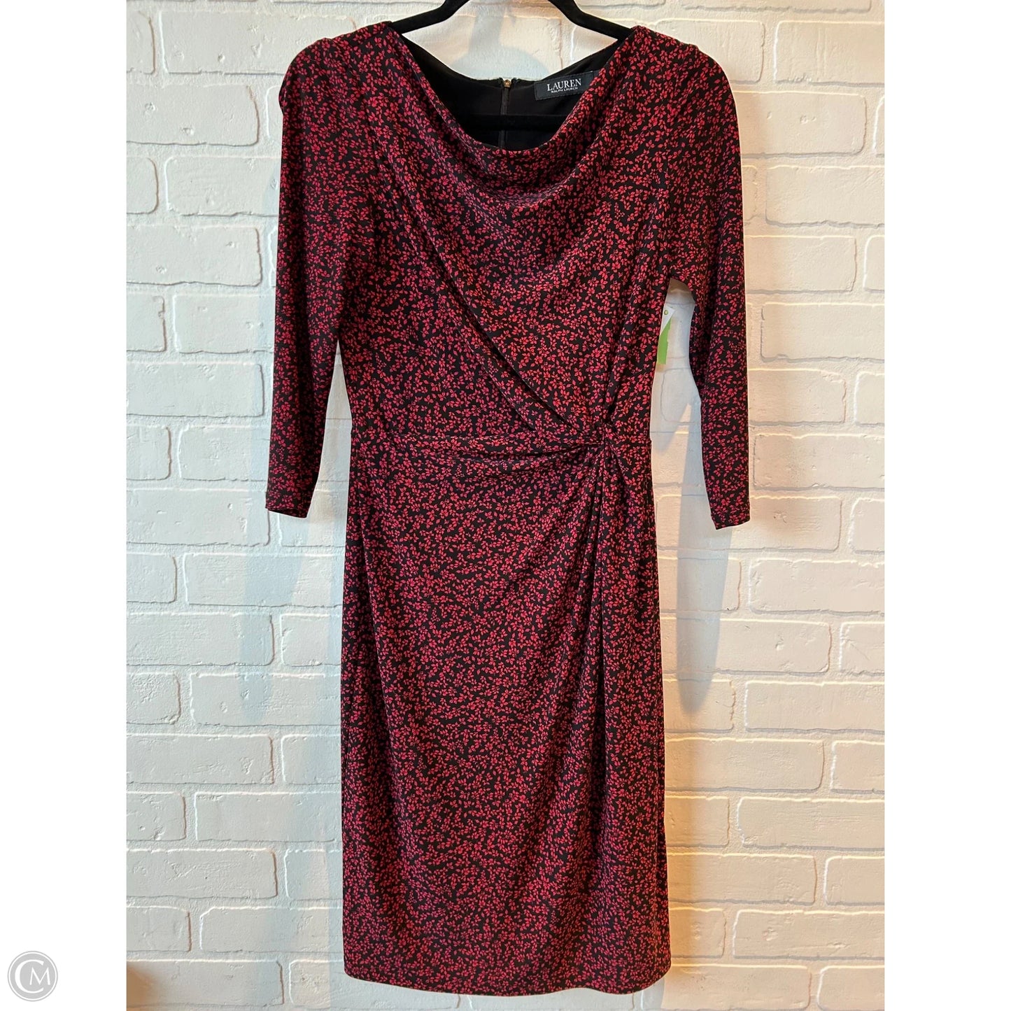 Dress Work By Lauren By Ralph Lauren In Black & Red, Size: Xs