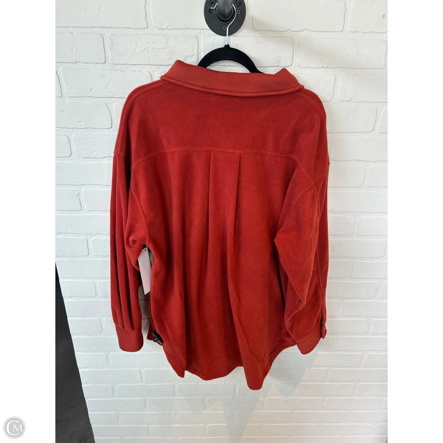 Jacket Shirt By Clothes Mentor In Orange, Size: L