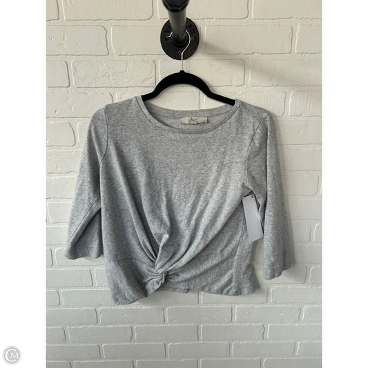 Top 3/4 Sleeve By Loft In Grey & Orange, Size: Sp