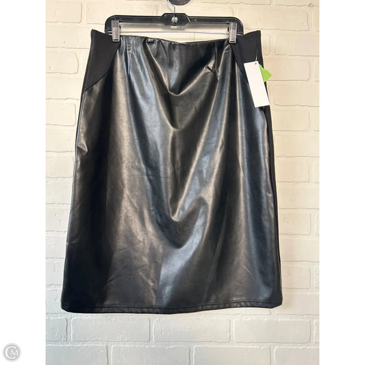 Skirt Midi By Ellen Tracy In Black, Size: 16