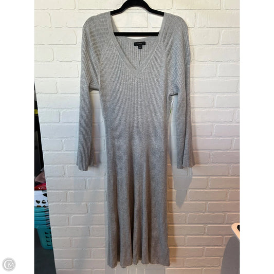 Dress Casual Midi By J. Crew In Grey, Size: M