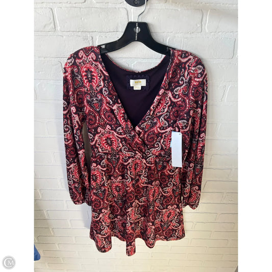 Dress Casual Short By Maeve In Purple & Red, Size: S