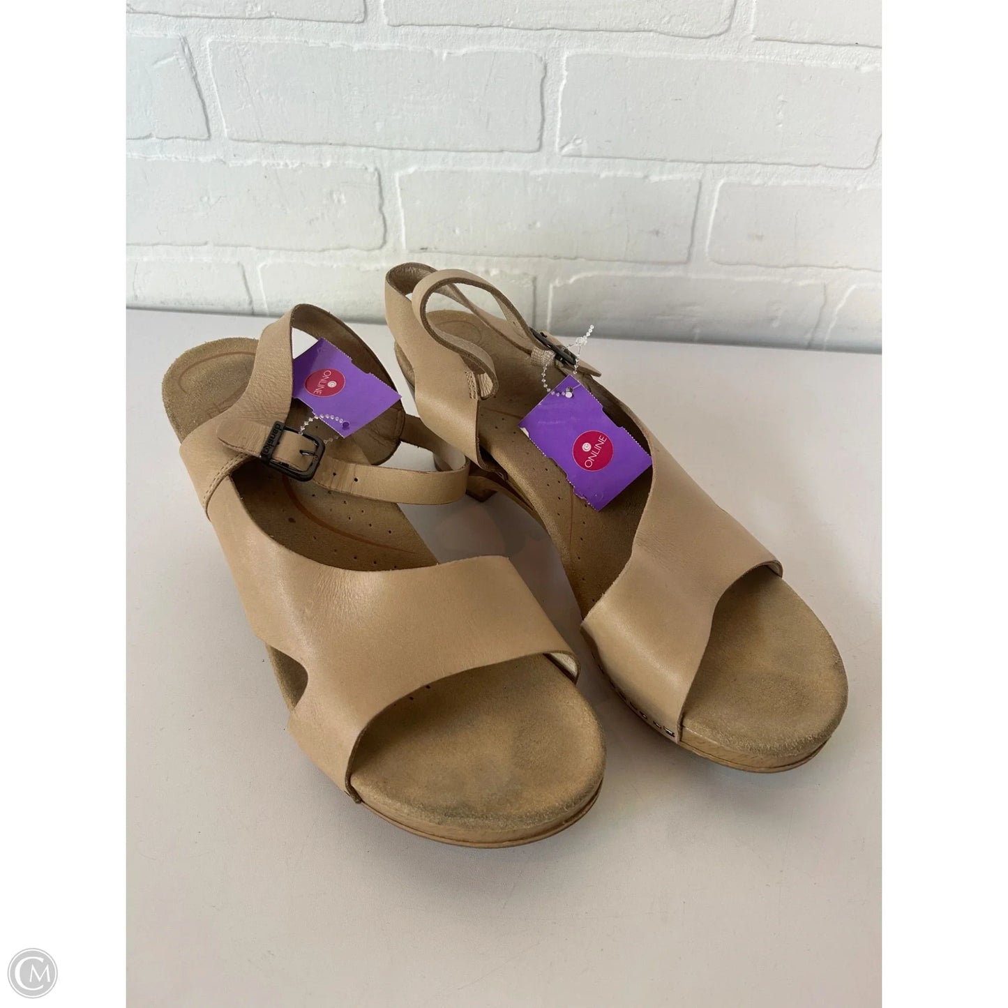 Sandals Heels Block By Dansko In Tan, Size: 11.5