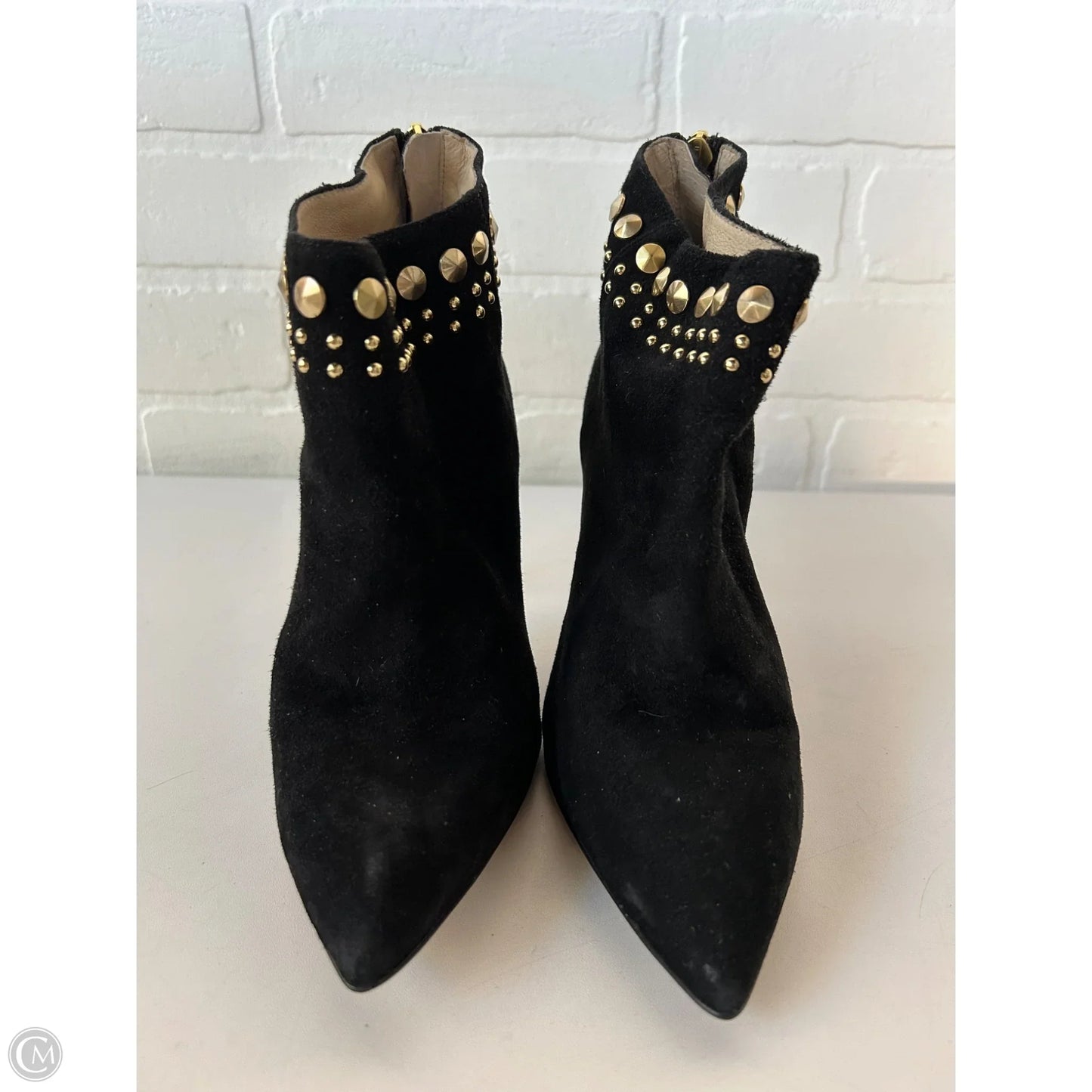 Shoes Heels Stiletto By Joan And David In Black & Gold, Size: 6