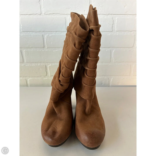 Boots Mid-calf Heels By Vince Camuto In Brown, Size: 5.5