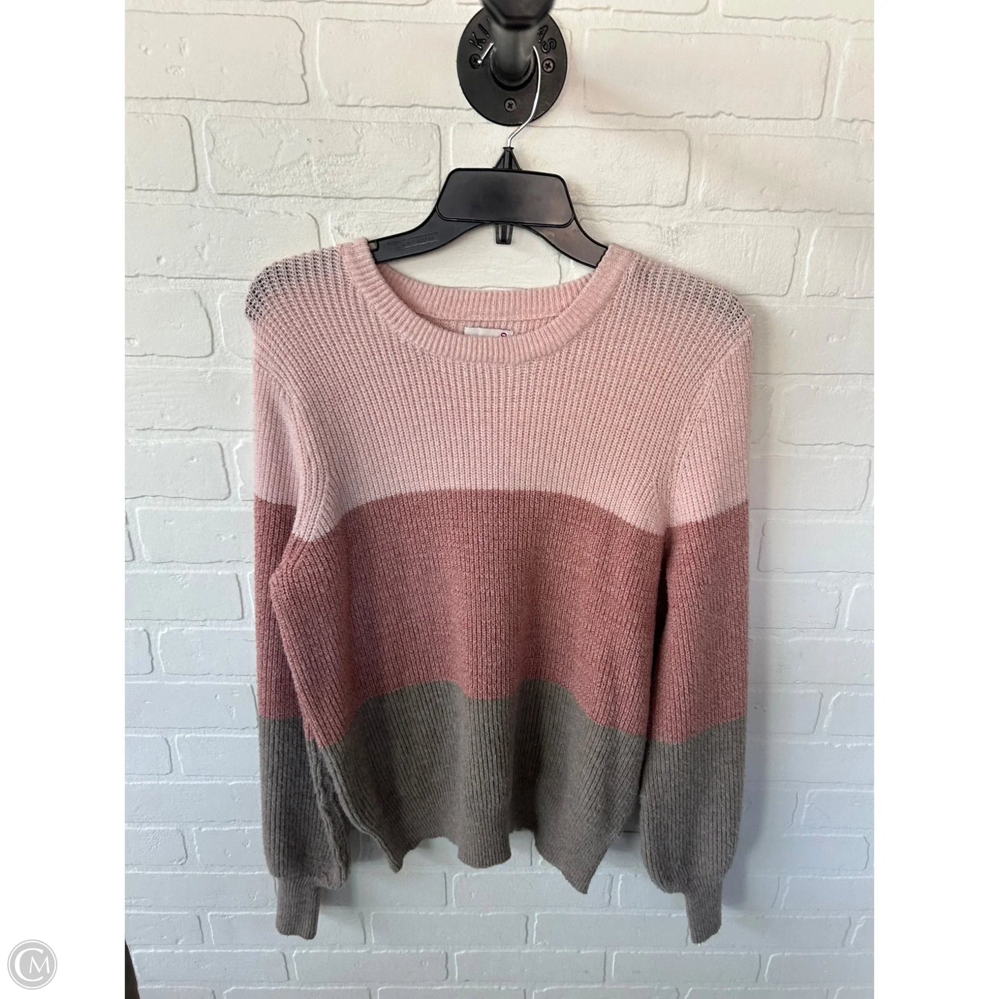 Sweater By So In Pink & Tan, Size: Xl