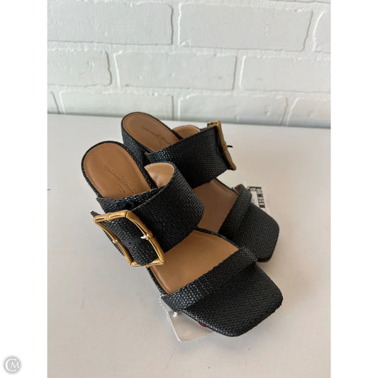 Sandals Heels Block By Universal Thread In Black, Size: 6
