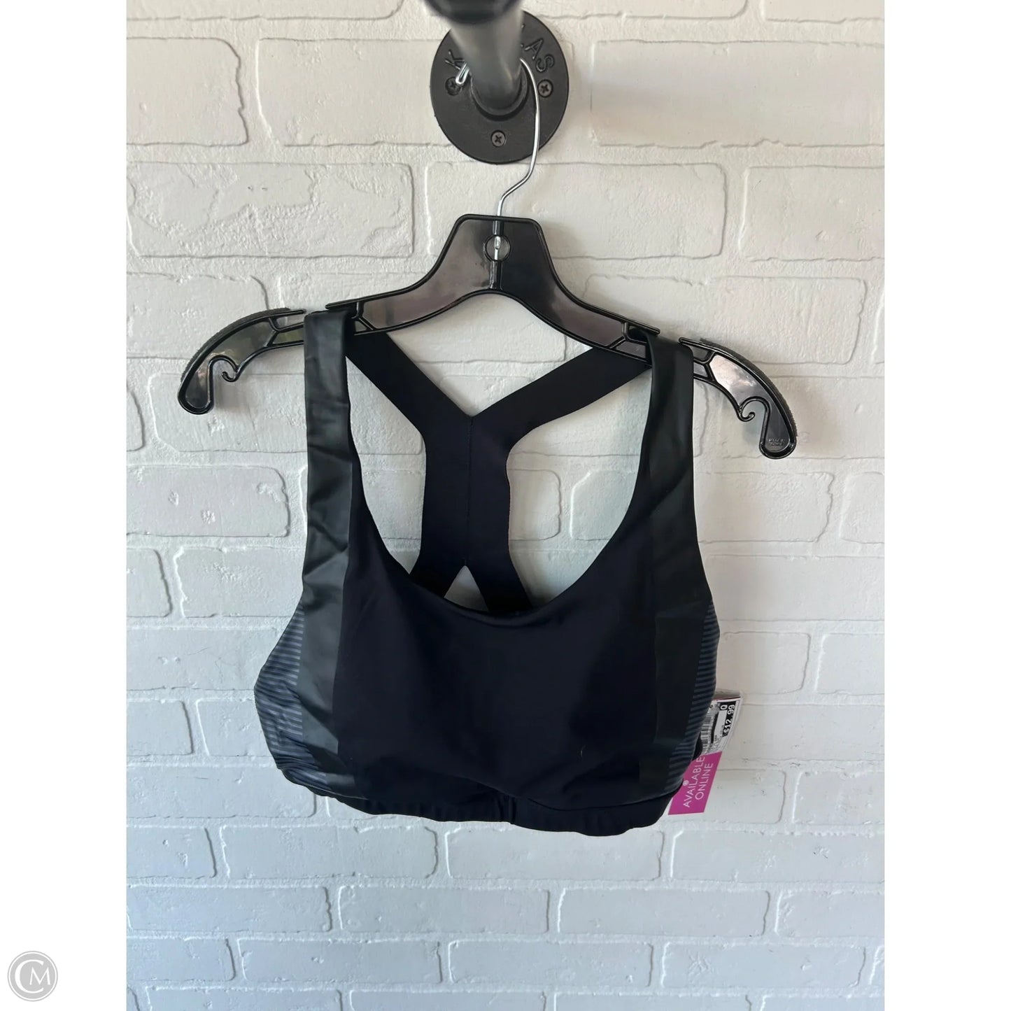 Athletic Bra By Athleta In Black & Blue, Size: L