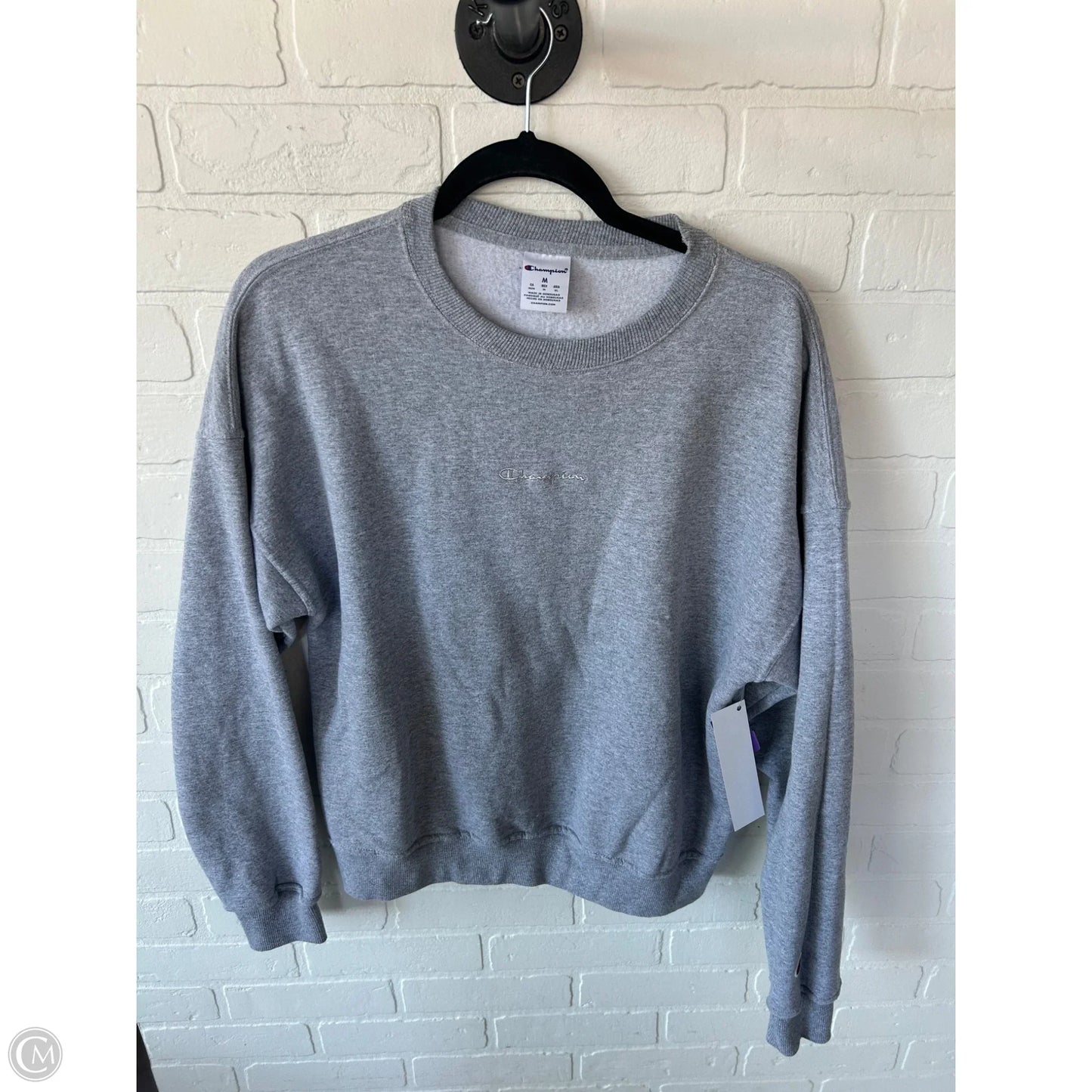 Sweatshirt Crewneck By Champion In Grey, Size: M