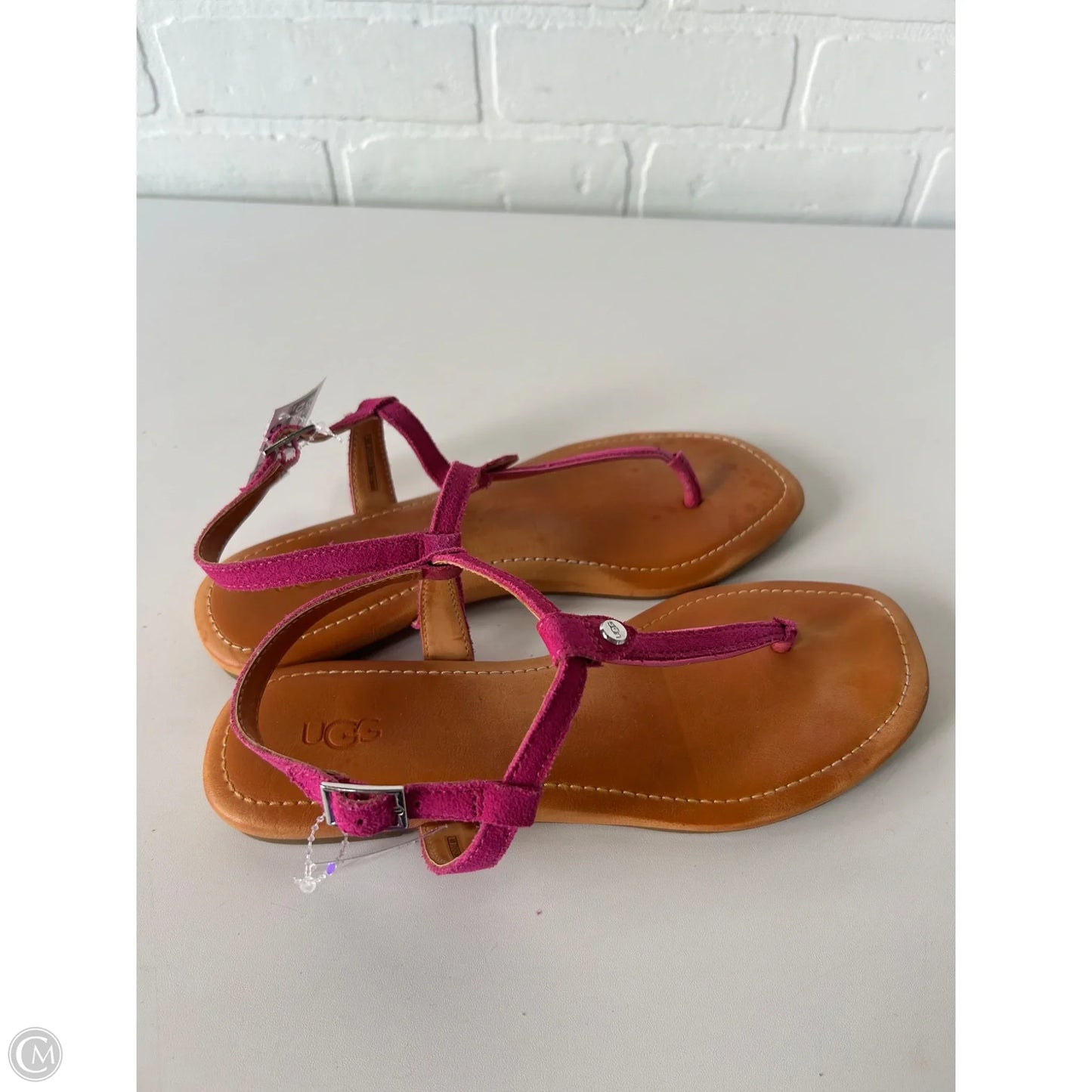 Sandals Designer By Ugg In Purple & Tan, Size: 8